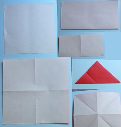 Học gấp nơ bằng giấy bước 1 - học gấp giấy Origami